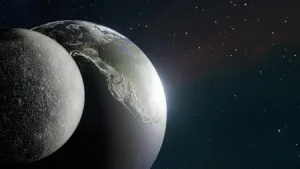 The Moon in front of Earth  