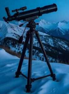 Achromatic Refracting Telescope in the snow 