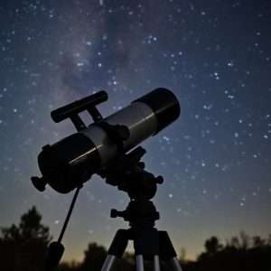 Celestron Astromaster 114EQ under a starry sky